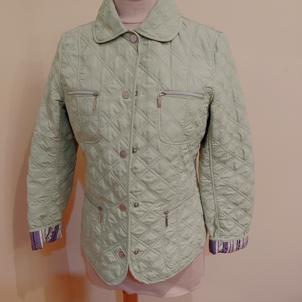Marcona Quilted reversible Spring, Fall jacket‎ Green Size S
